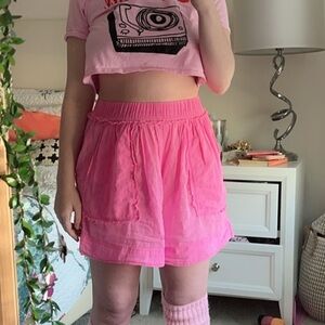 Free People Vibrant Pink Shorts